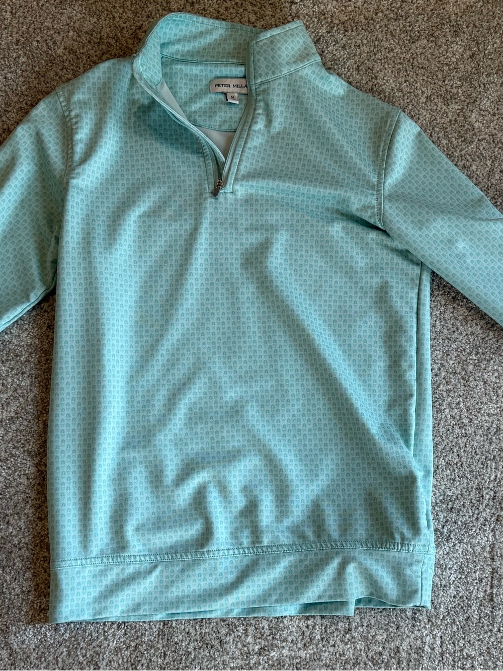 Peter Millar Youth Mint Quarter-Zip Performance Pullover
